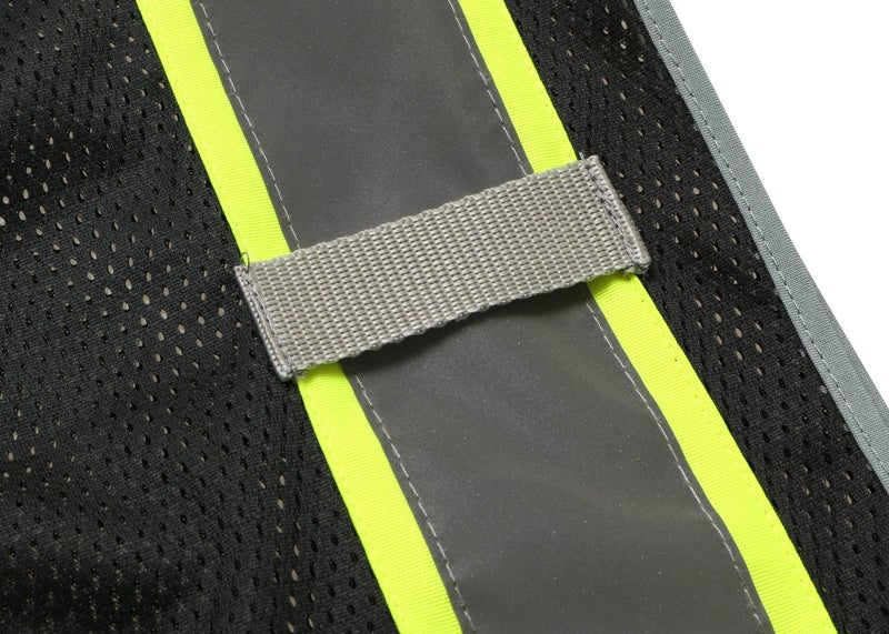 LOHASPRO High Visibility Vest for Men Reflective Safety Vest with Pockets Class 2 Construction Work Vest Zipper Front Black Safety Vest Meets ANSI/ISEA Standards(X-Large, Black 02) - Image 4